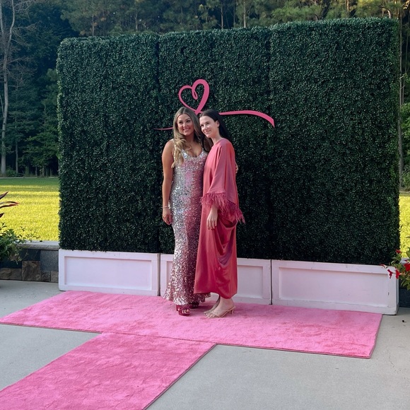 Pink Zara Feathered Satin Dress - Picture 7 of 7